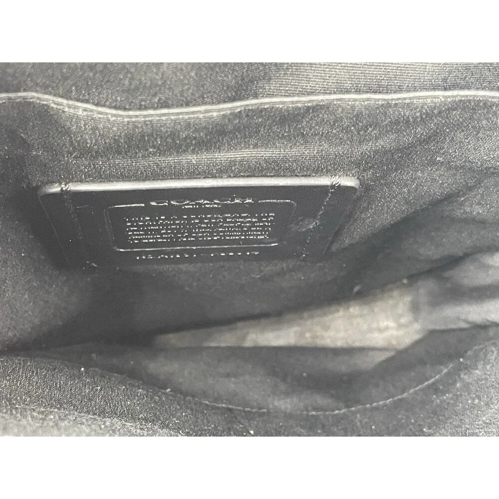 Coach Houston Flight Bag Black Smooth Leather Crossbody Messenger F68014 EUC!